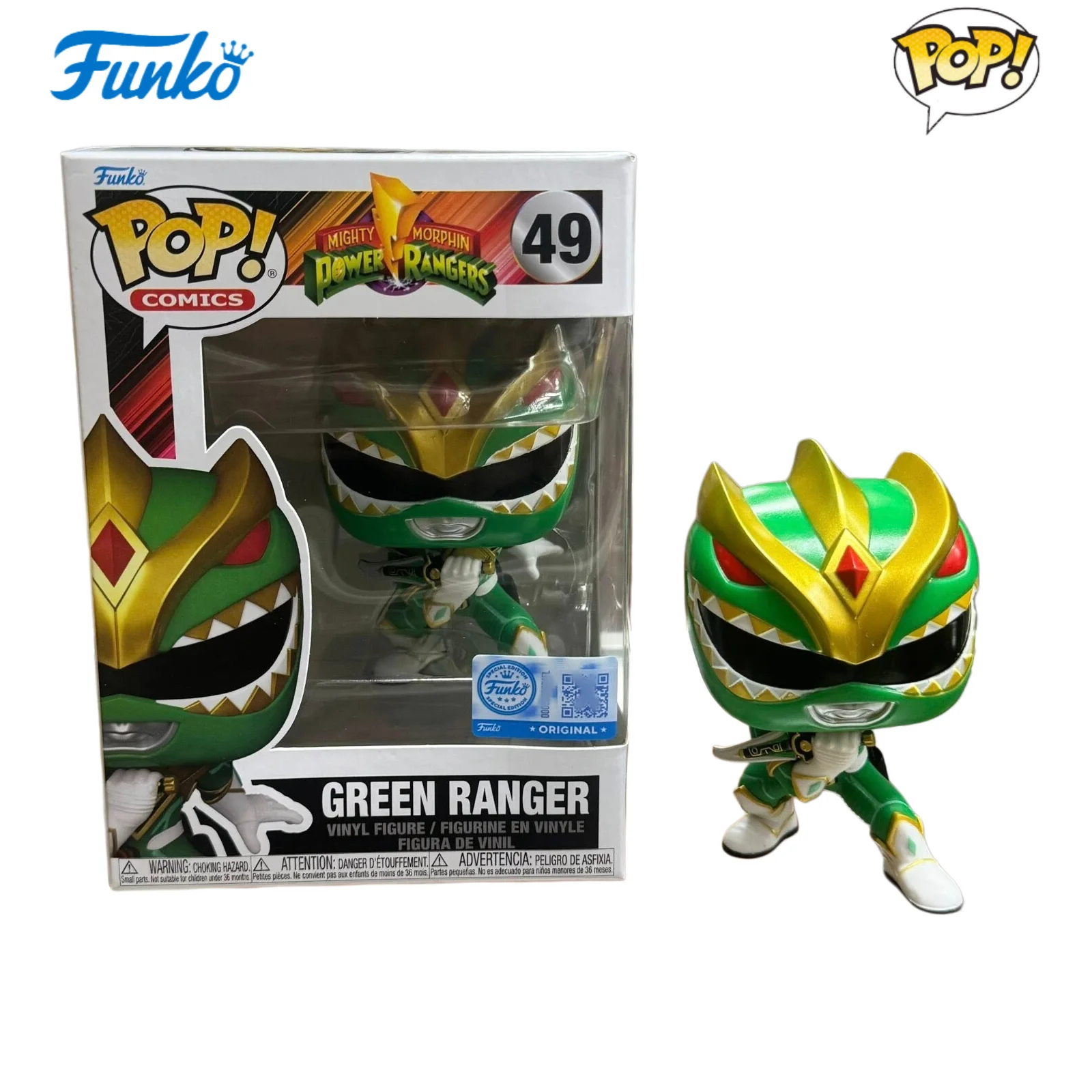 

Funko Pop! Green Ranger Figure #49 Official Licensed Limited Edition Vinyl Collectible Decoration Power RangersFans Toy Gift