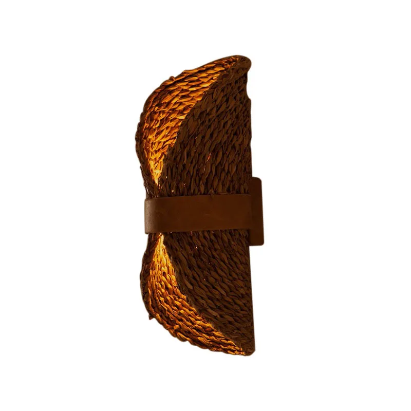 Applique Vintage wabi sable vent japonais chambre lampe de chevet idyllique design rotin applique décorative