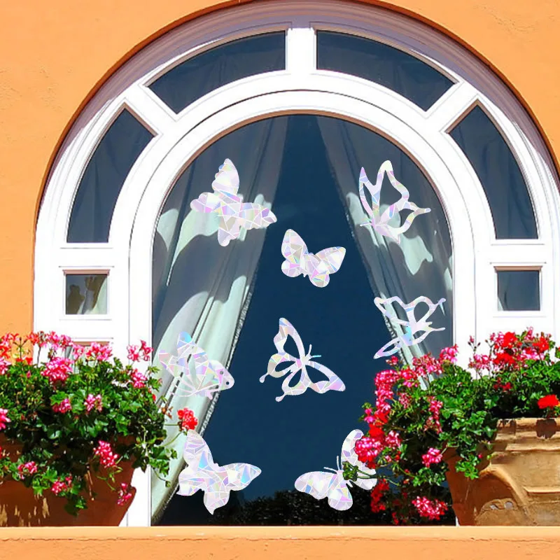 

Christmas Sun Catcher Electrostatic Window Glass Stickers Snowflake Elk Santa Rainbow Prism PVC Xmas New Year Home Decoration