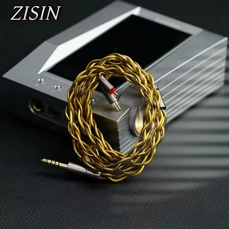 ZiSin 4-Core Litz HIFI Earphone Upgrade Cable With 3.5/4.4mm MMCX/QDC 0.78 2Pin For MK4 Legacy2 Blessing3 Variations Davinci NX8