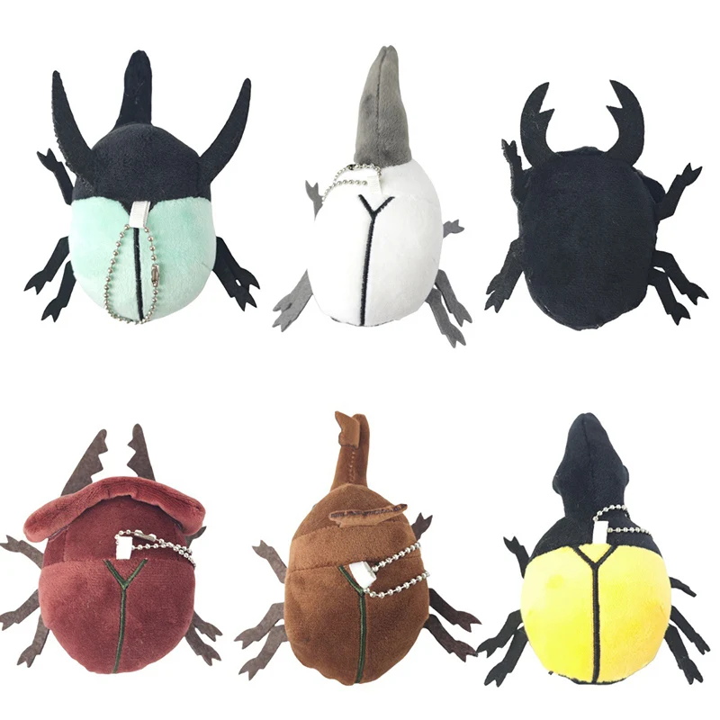 Creative Insect Series Doll Cute Cartoon Beetle Doll Plush Keychain Backpack Bag Pendant Send Friends Birthday Christmas Gift