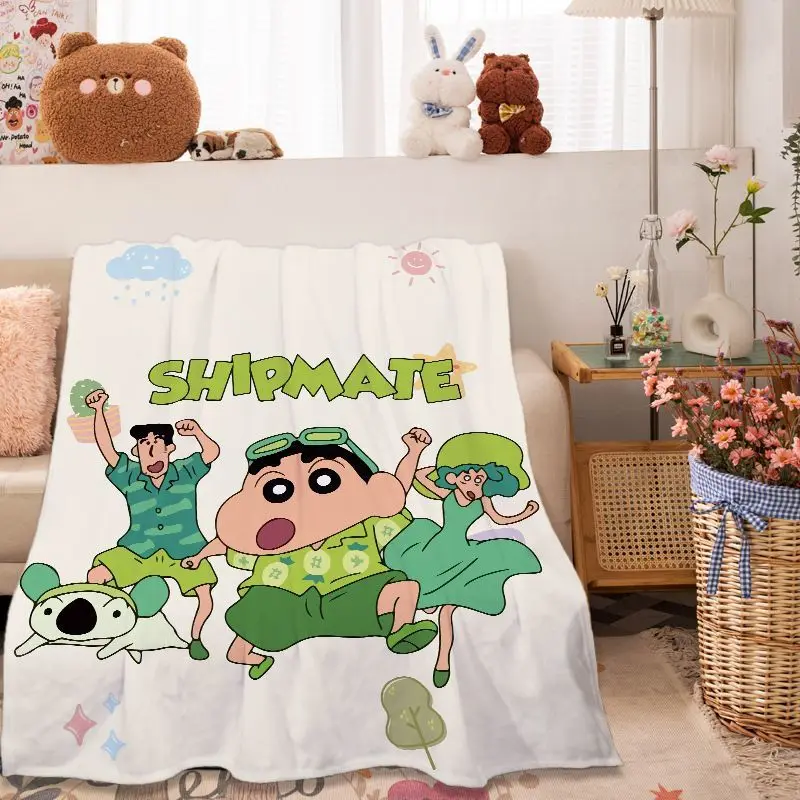 تلوين شين تشان نوهارا هيروشي نوهارا ميساي أنيمي البضائع الكرتون لطيف طباعة طالب عنبر قيلولة مكيف الهواء بطانية