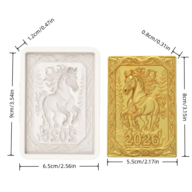 A Must-Have for the Year of the Horse Party: the Galloping Horse Silicone Mold. a Household Tool for Making Desserts and Chocolates. Made of Silicone, Easy to Demold and Clean
