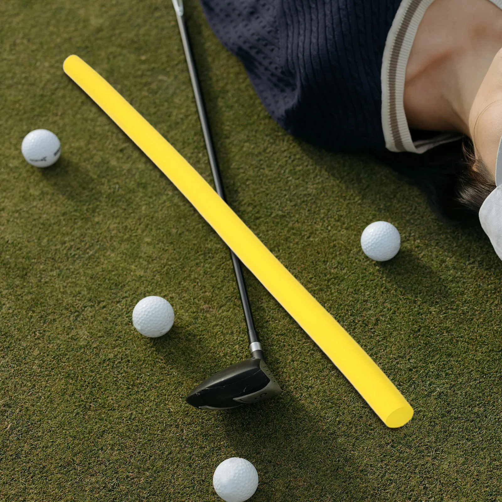 

Soft Foam Golf Swing Practice Stick Portable Reusable Alignment Tool for Beginners and Advanced Players Practice Golf Stick