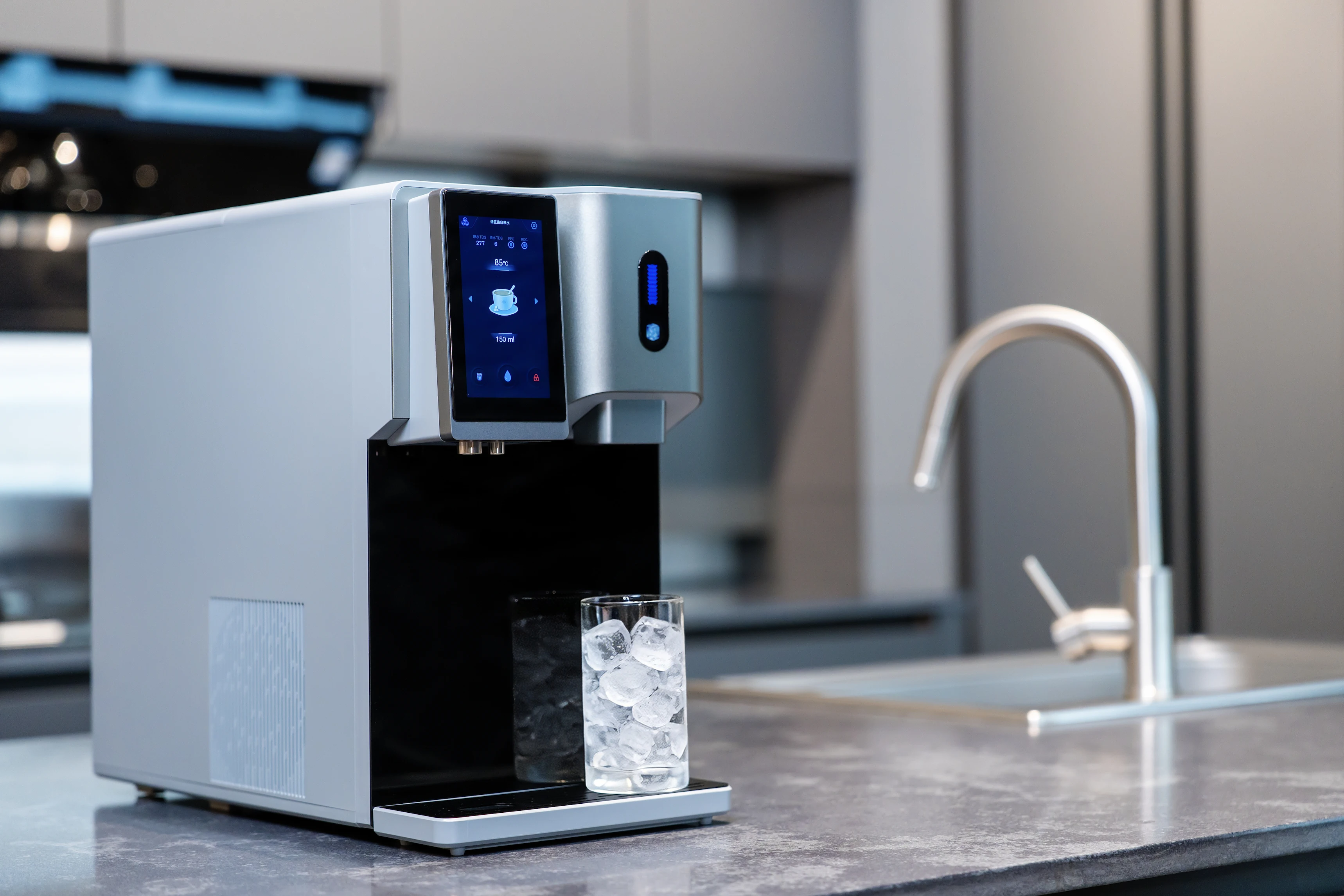 Portable Electric RO Countertop Water Dispenser Ice Maker Instant Hot/Cold  Ice Water 5