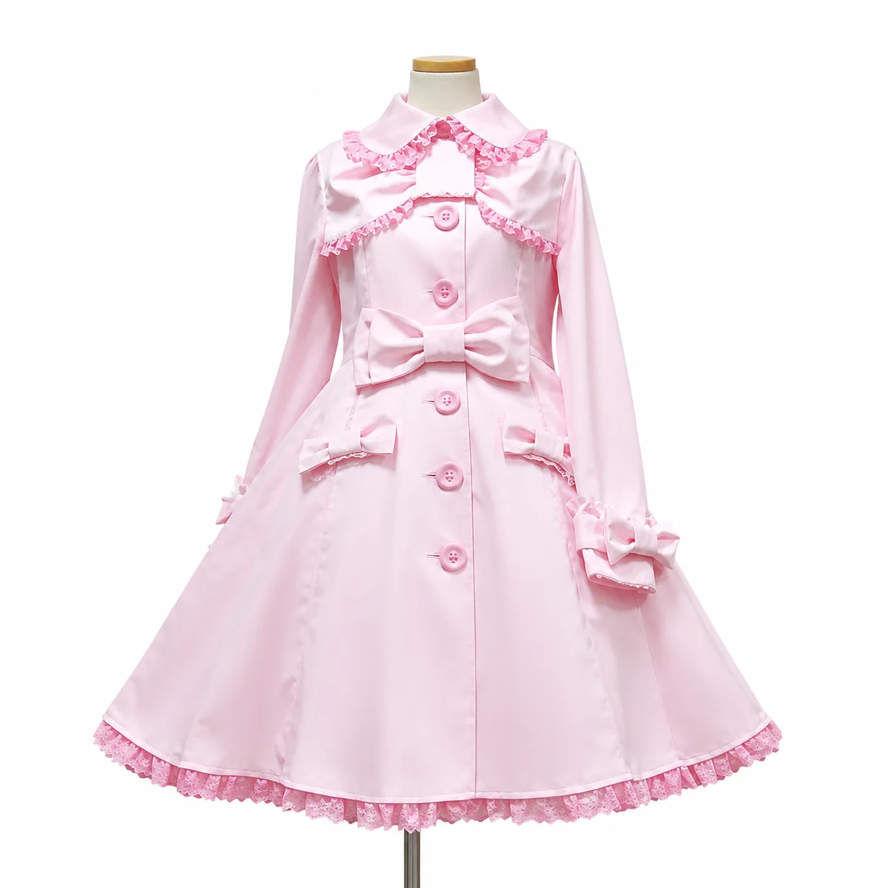 

sweet Gothic Lolita Punk Fashion baby Pink cotton Dress Cosplay Costume [CK1126]