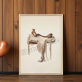 古董馬球騎士蝕刻畫 運動 馬術畫廊海報 帆布畫 牆面藝術畫 家居 農舍裝飾 8 最佳銷售 農舍裝飾 - №4