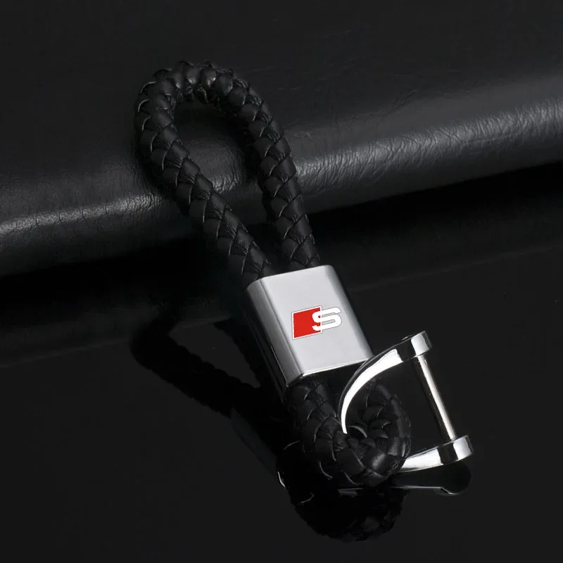 Car Key Chain Key Ring Key Lanyard Keychain Car Emblem Accessories For Audi sline A3 A4 A5 A6 S7 A8 S3 S4 S5 S6 S7 S8 Q3 Q5 Q7