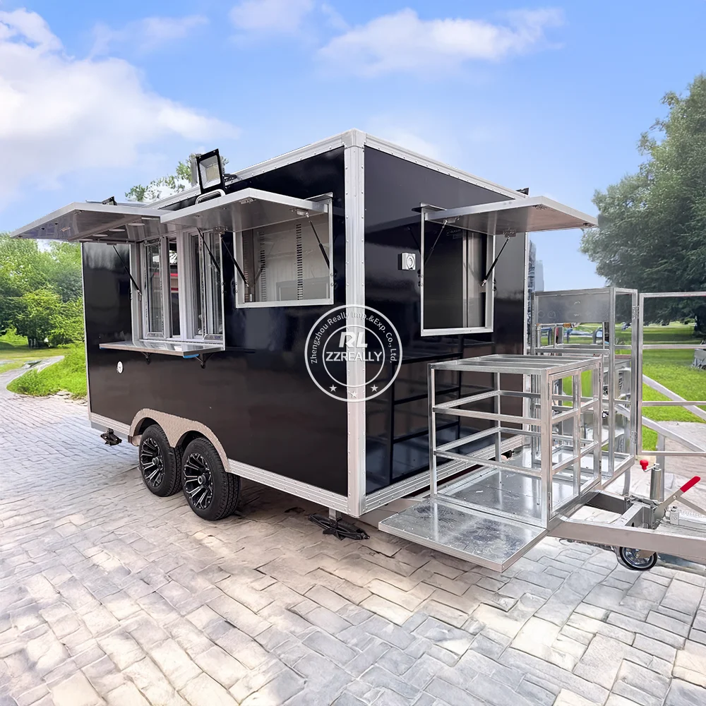

Europe Standard Mobile Kitchen Fast Food Trailer Street Ice Cream Hot Dog Snacks Vending Fast Food Truck