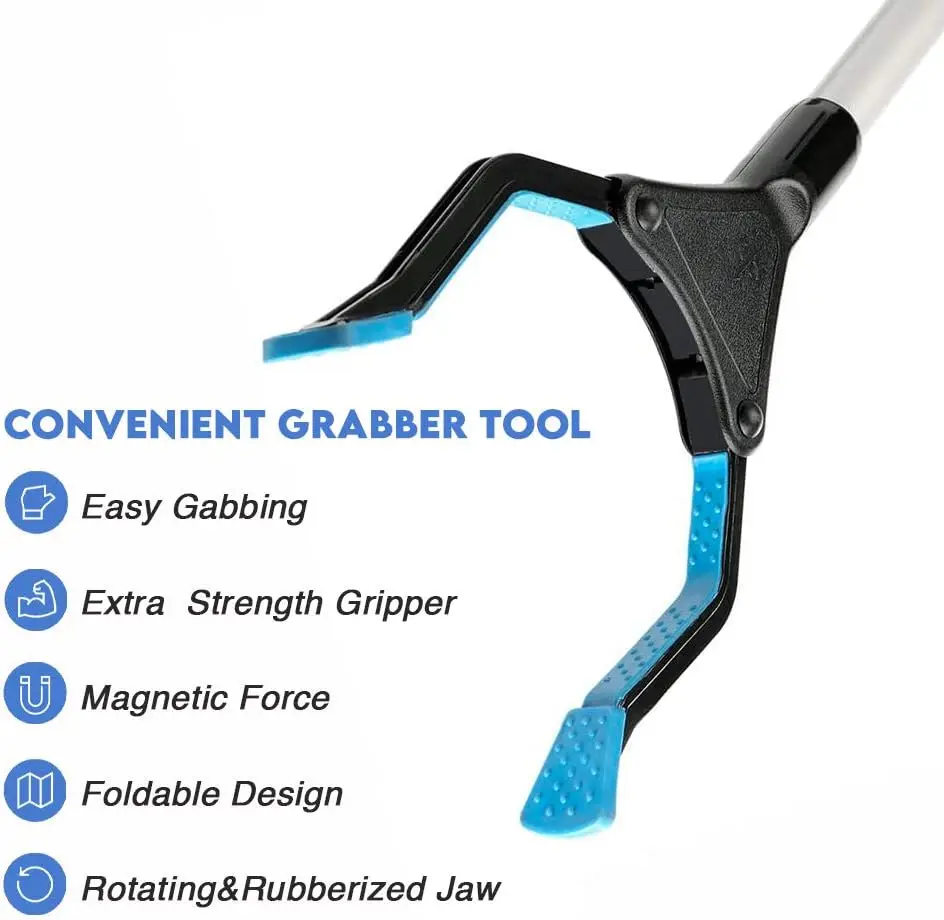 Grabber Reacher Tool,82cm Extra Long Steel Foldable Pick Up Stick