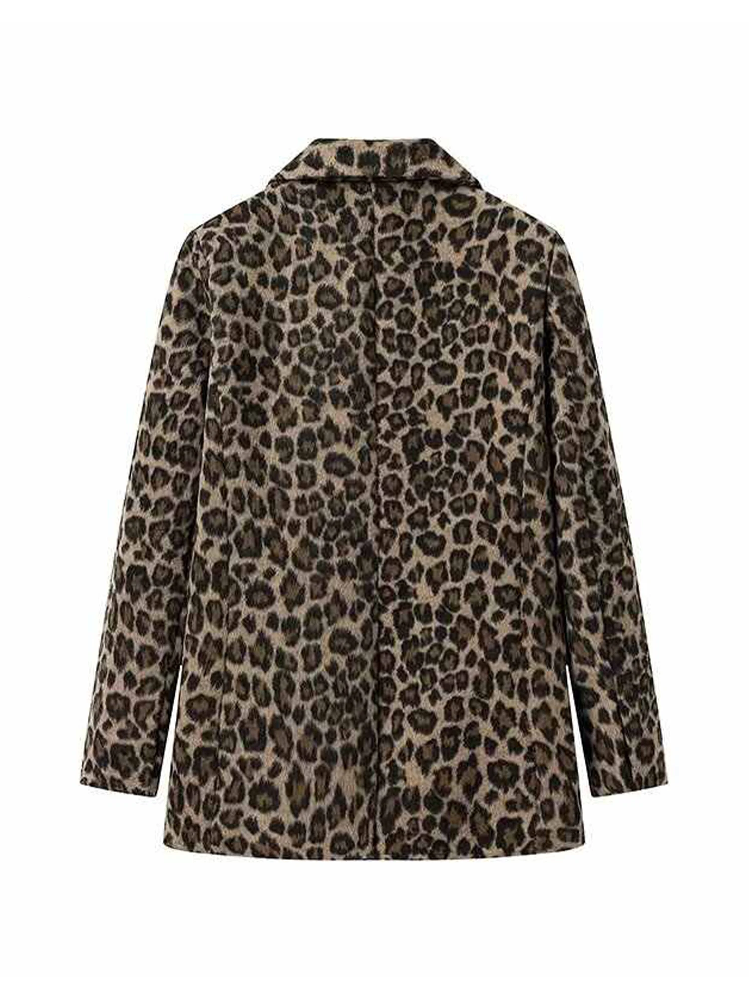 Women's Leopard Blazer Jacket Single Breasted Suit Coat Y2k Harajuku Vintage 2000s Long Sleeve Casual Outerwear Clothes Autumn