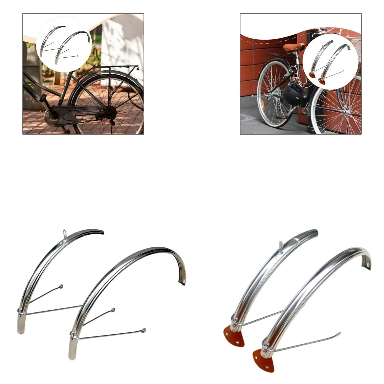 

2 Pieces Bicycle Mudguard Splash Guard Modification Parts Replace Parts Decoration Protector