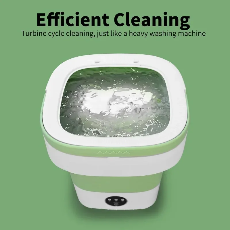 Lprmnnc Portable Washing Machine Foldable Washer Modes Deep Cleaning, Upgraded Small Collapsible Laundry for Travel