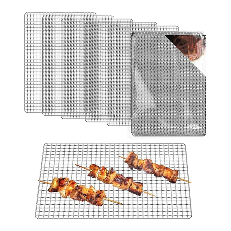 Topper Grill descartável, substituição da cremalheira do cozimento, acessórios do BBQ para grelhadores do fumador ao ar livre, 11.8x15.7 ", 10Pcs
