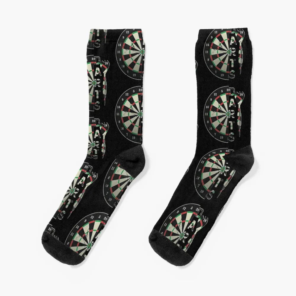 Darts Dartboard Typography Cracked Socks Sport Man Sock