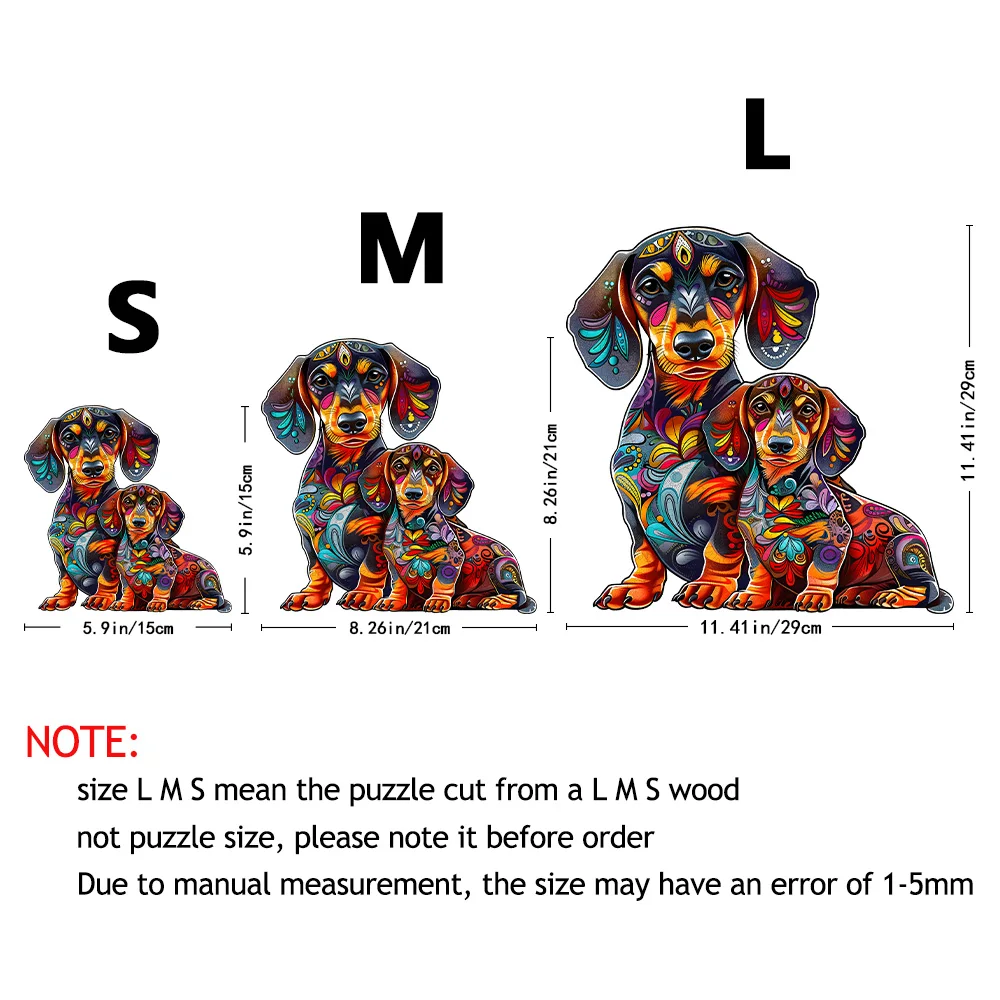 Wooden Puzzles for Adults,Dog Wooden Animals Shaped Puzzles,Unique Shaped Jigsaw Puzzles,Magic Wooden Jigsaw Puzzles