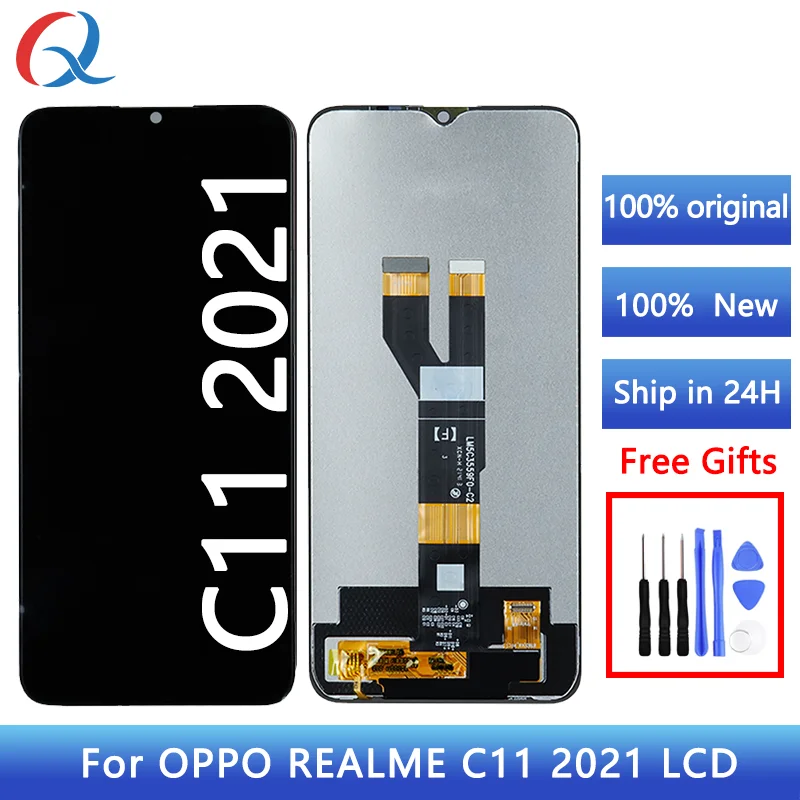 Realme C11 용 2021 LCD 디지타이저 어셈블리 화면 교체, 휴대폰 LCD, Realme C11 2021 디스플레이 