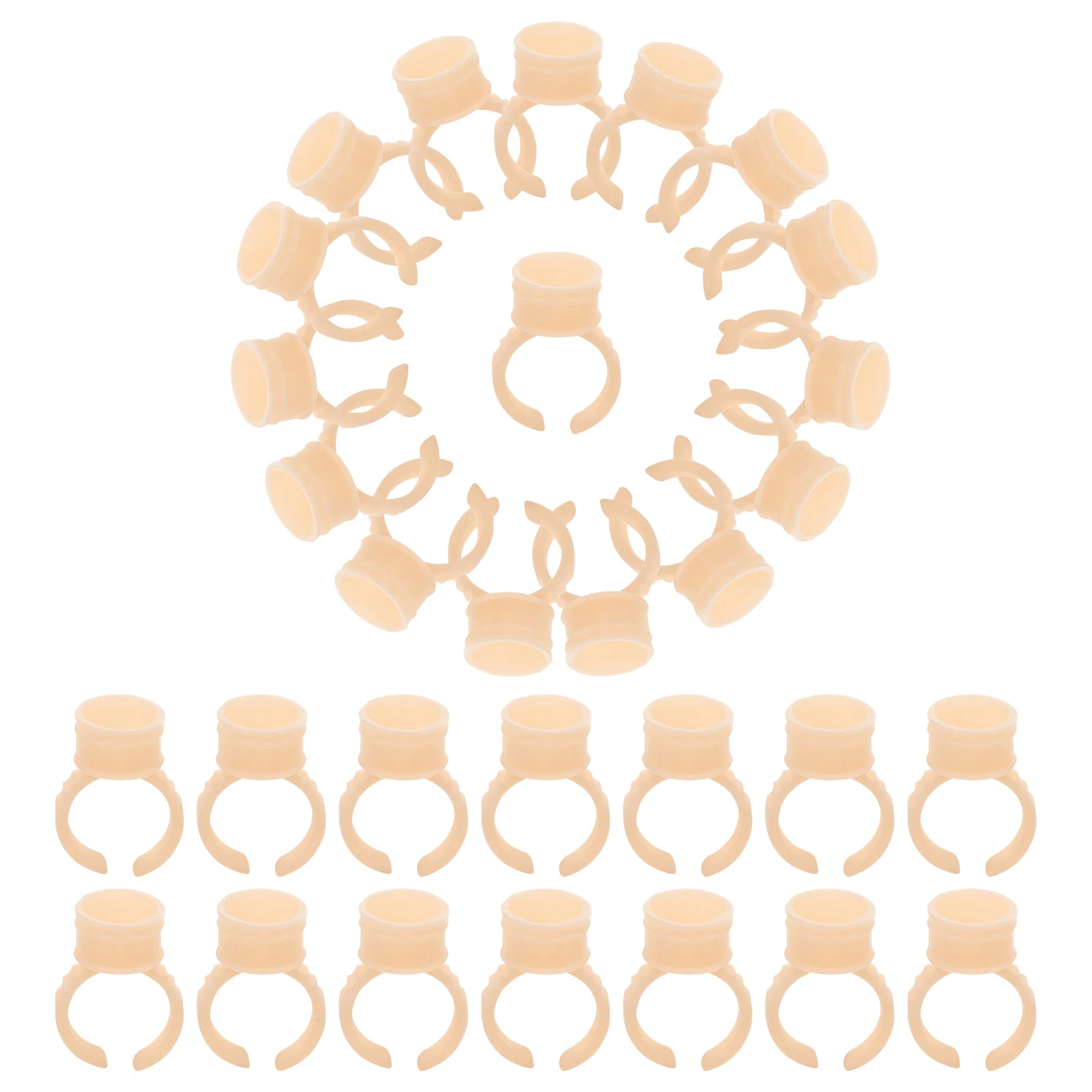 800 szt. Silikonowych pierścieni na klej do rzęs, pojemniki na klej do rzęs do przedłużania rzęs, pierścienie na pigment, pierścienie na tusz do tatuażu