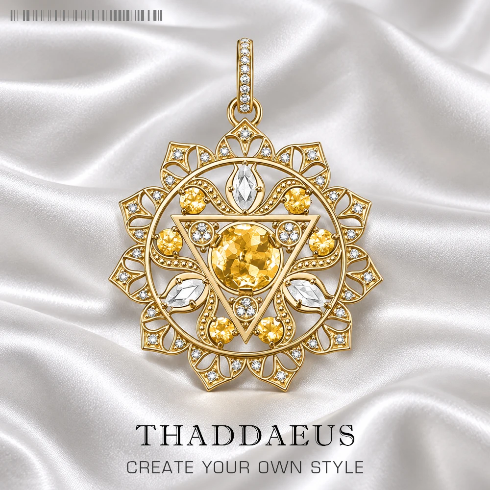 Pendant Solar Plexus Chakra New Fashion Glam 925 Sterling Silver Sun Jewelry Europe Style Soul Gift For Women