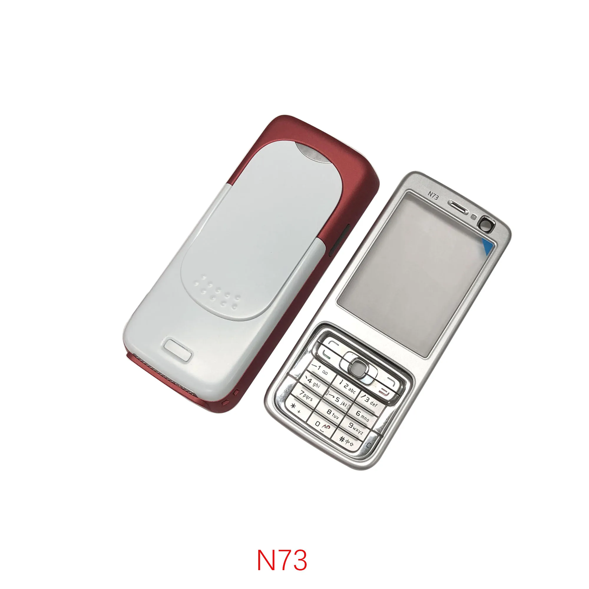 Complete front cover keyboard For Nokia E66 N73 battery back cover High quality housing Keypad