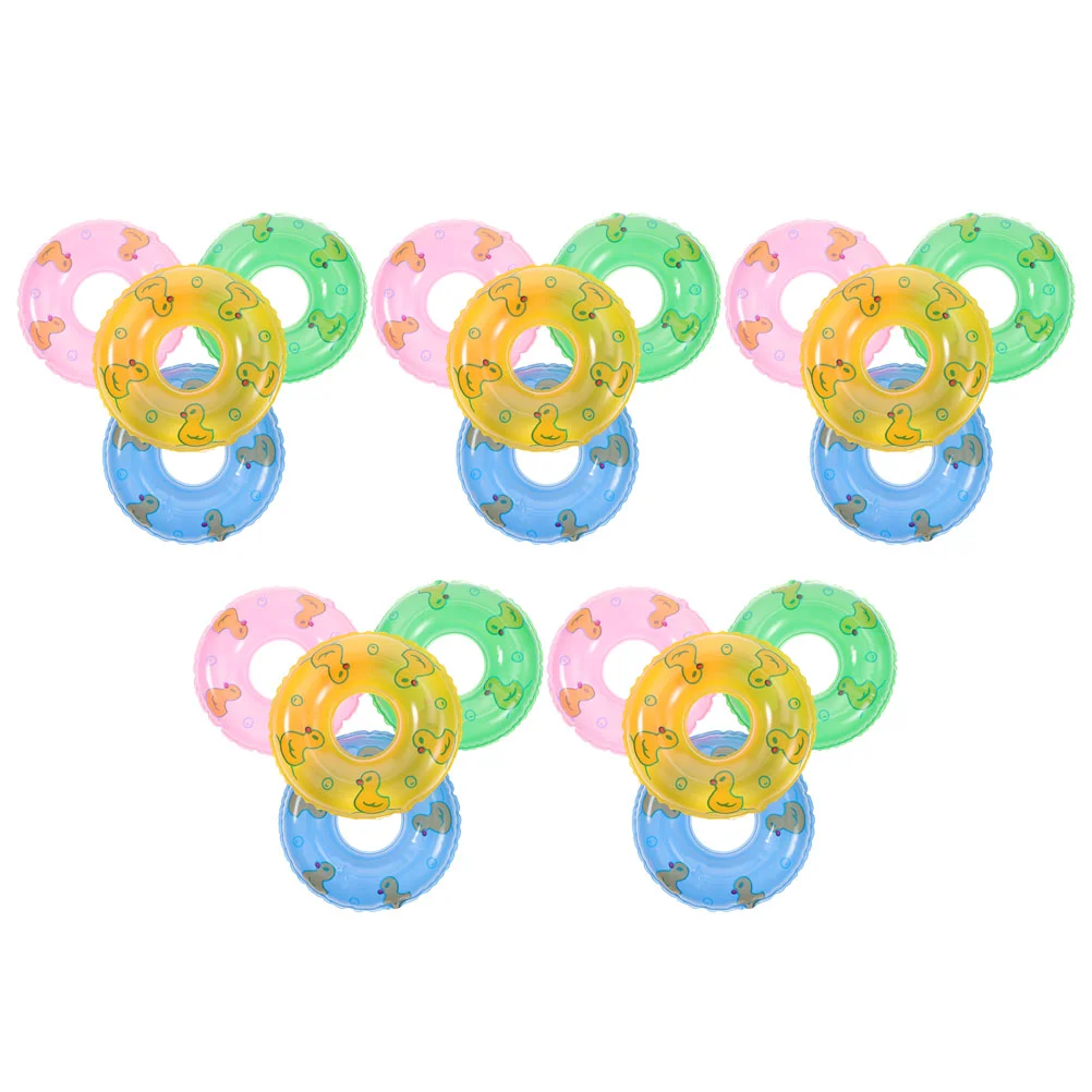 

20 Pcs Pool Swimming Ring Baby Cartoon Rings Water Pp Mini Toys
