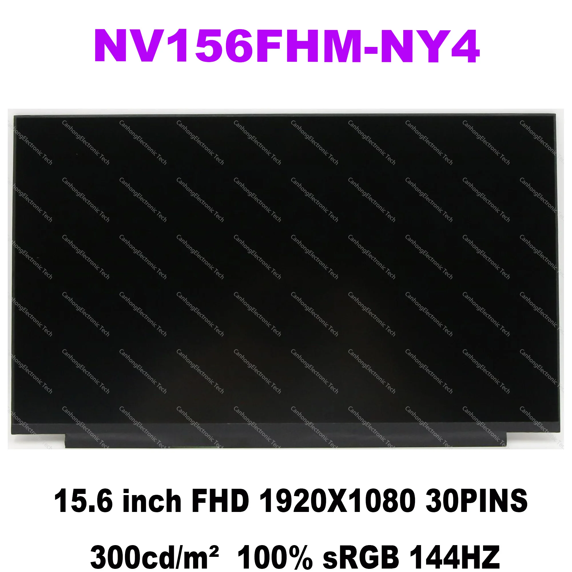 NV156FHM-NY4 For Lenovo Legion 7-15IMH05 C7-15 ASUS FX506LI Upgrade 1920*1080 144Hz Replacement LCD Screen 30PINS 300cd/m²