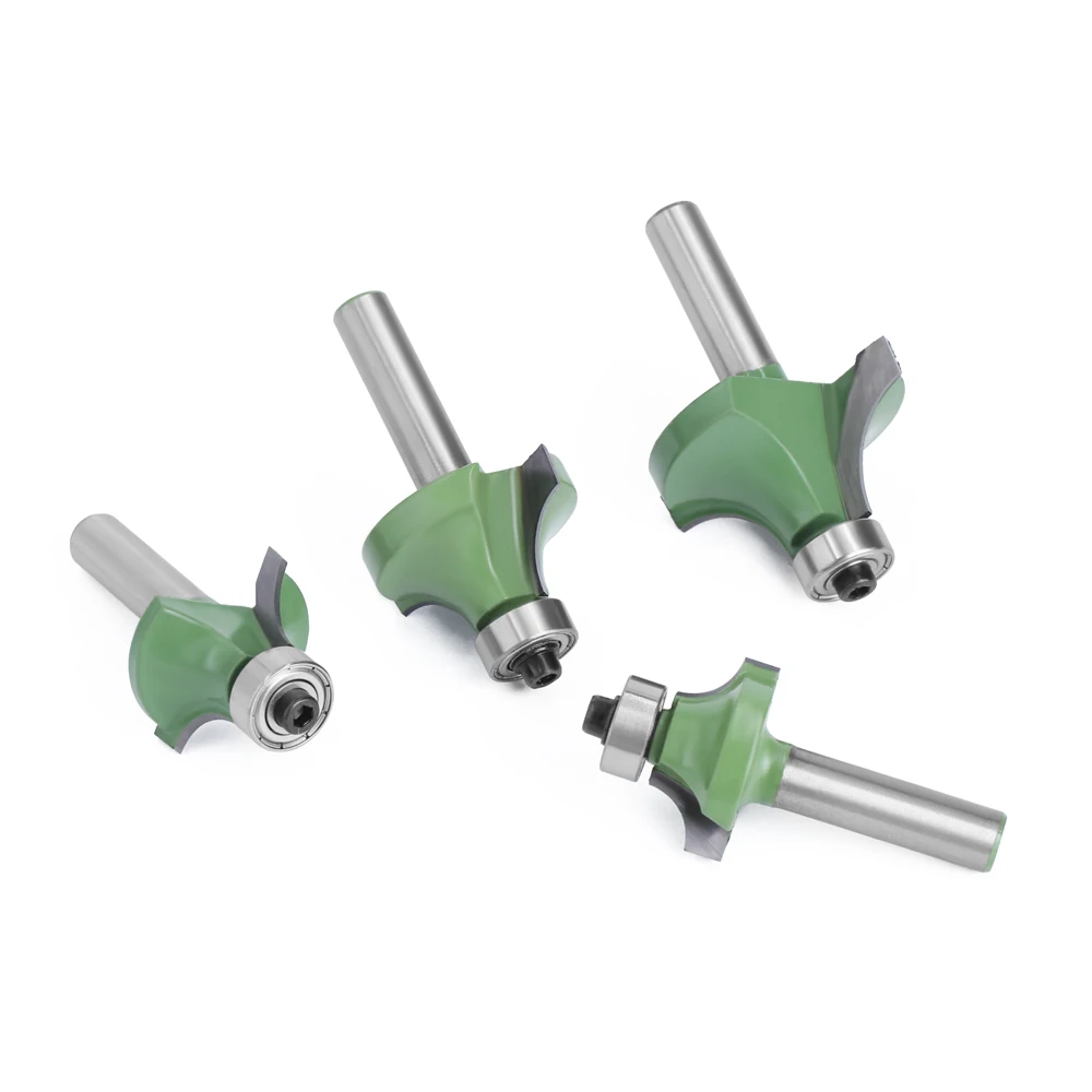 LAVIE 3pcs 8mm Shank Round Over Router Bit Set For Woodworking Edge Forming Milling Cutter 19.05 To 38.1 Diameter