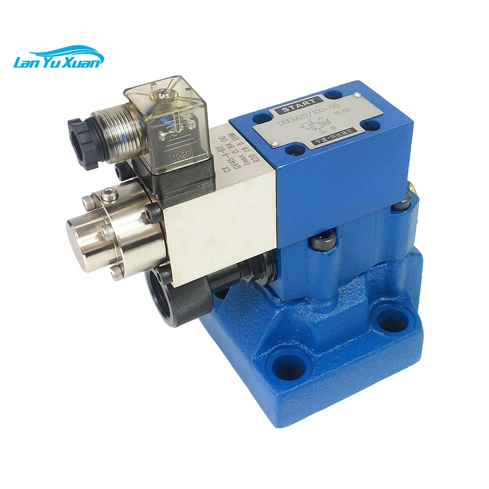 

Proportional pressure relief pilot operated single source proportional hydraulic valve