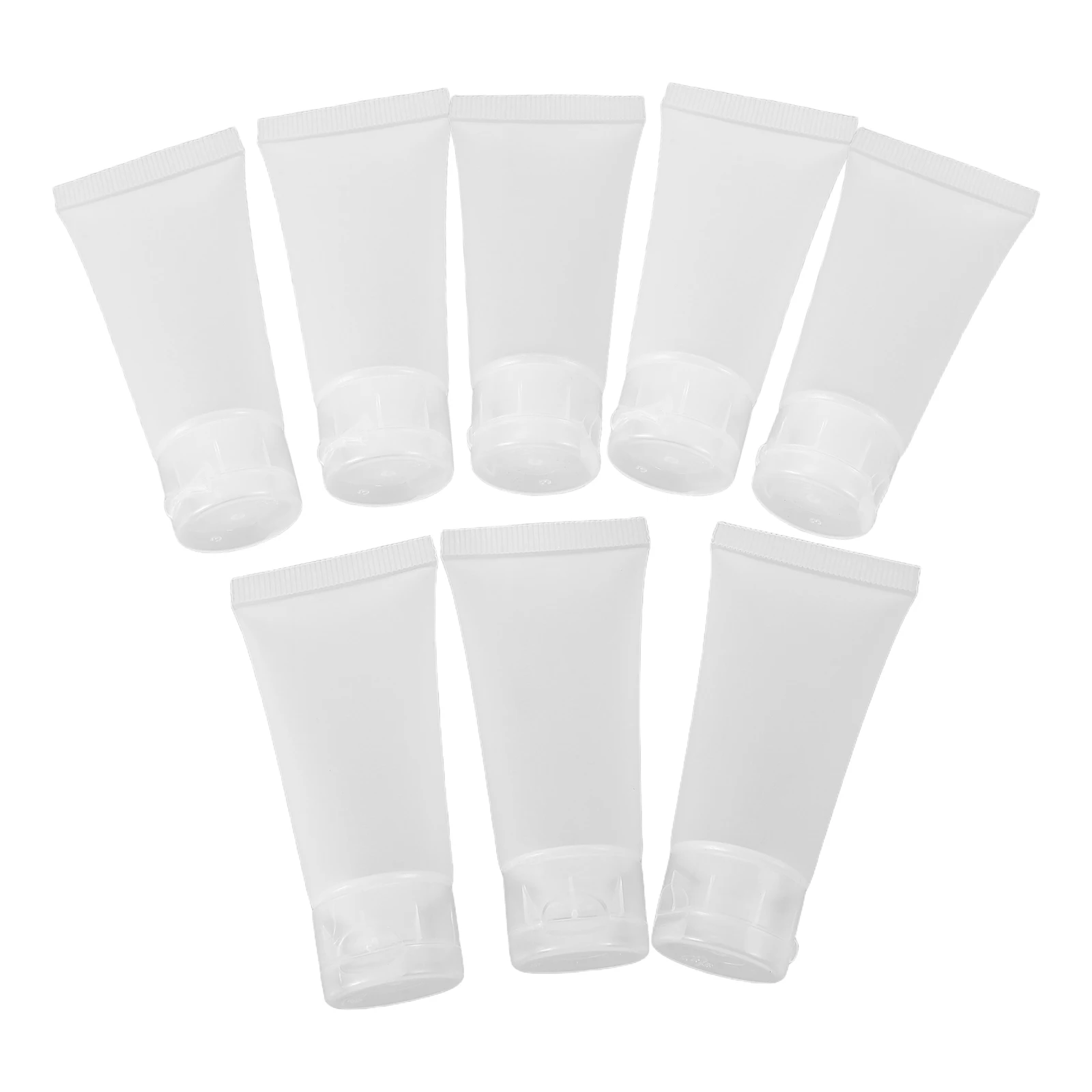 

8pcs Refillable Leak Proof Travel Toiletry Tubes Empty Lotion Dispenser Bottles Portable Plastic Squeeze Containers For