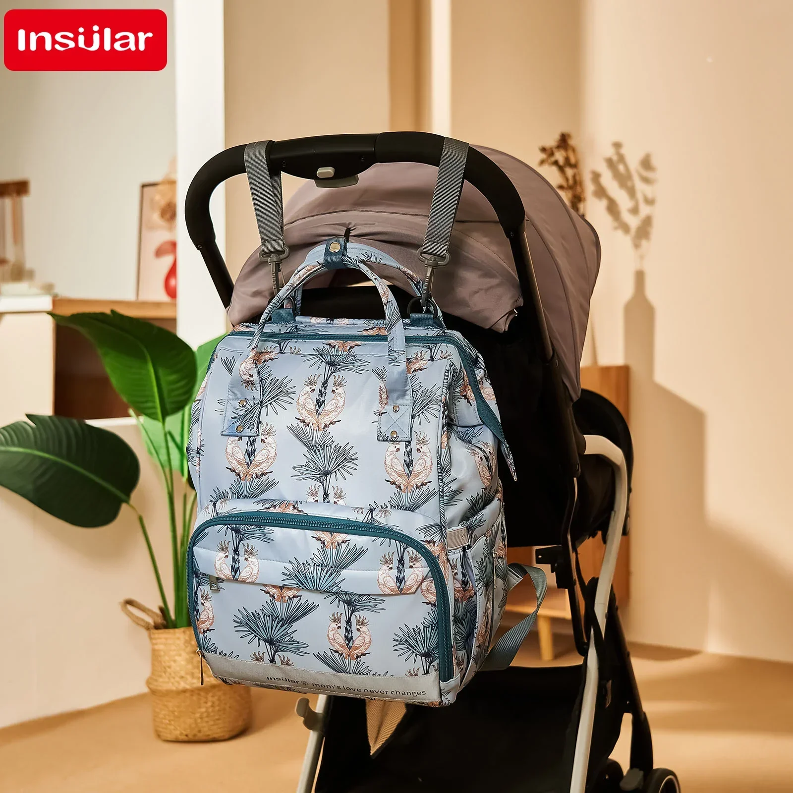 

Diaper Bag Backpack Baby Essentials Travel Tote Multifunction Waterproof with Changing Station Pad Stroller Straps Big for Mommy