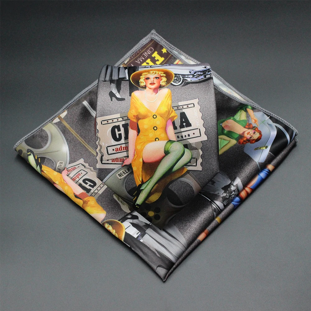 Bedruckte Krawatten im amerikanischen Western-Stil, handgefertigt, für Männer und Frauen, lässig, 7 cm, tägliche Krawatten, französische romantische Krawatte