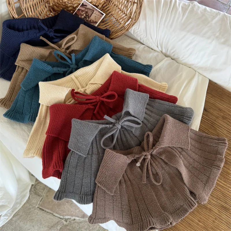 

Korean-style kids' shawl, children's autumn/winter scarf, baby knitted wool warm vest cape, faux collar