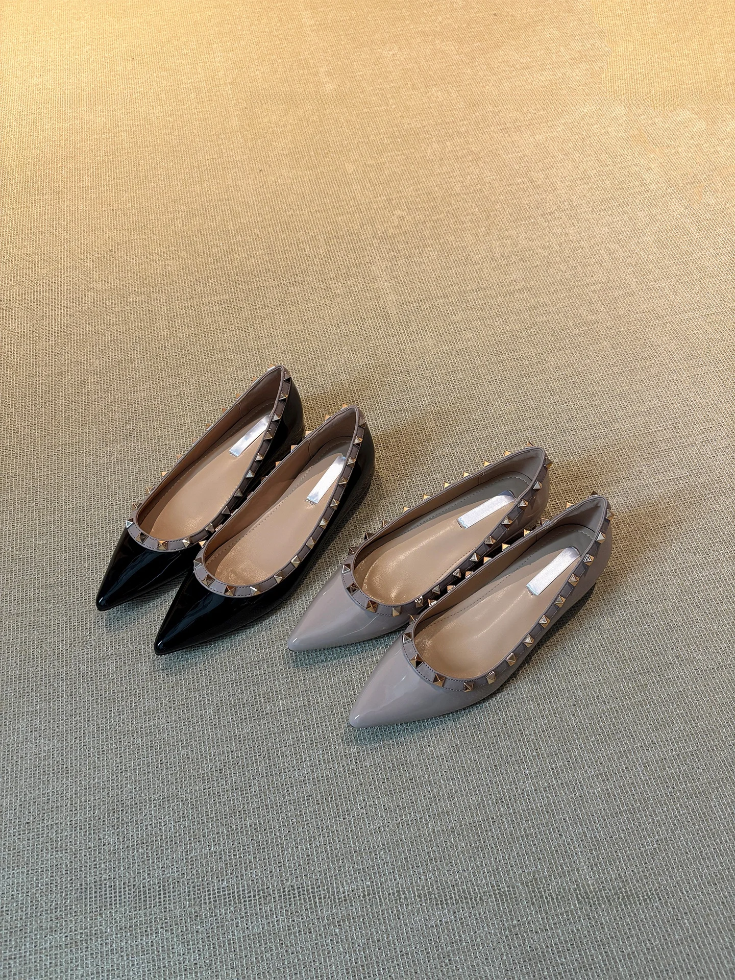 lamb-skin-mary-jane-single-oes-women's-spring-2026-faion-nail-head-embellied-slip-on-comfortable-pointed-toe-oes