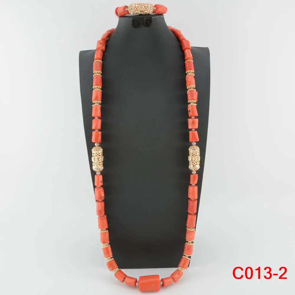 Fantastic Nigerian Wedding Coral Beads Jewelry Set Original Coral Bead Necklace Set Traditional Wedding African Jewelry