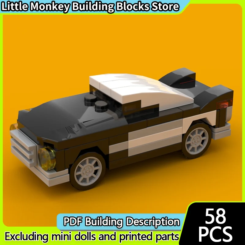 

Модель гоночного автомобиля MOC, конструктор из строительных блоков, ретро-седан с жесткой крышей, модульная технология, детские праздничные подарки, набор для сборки игрушек