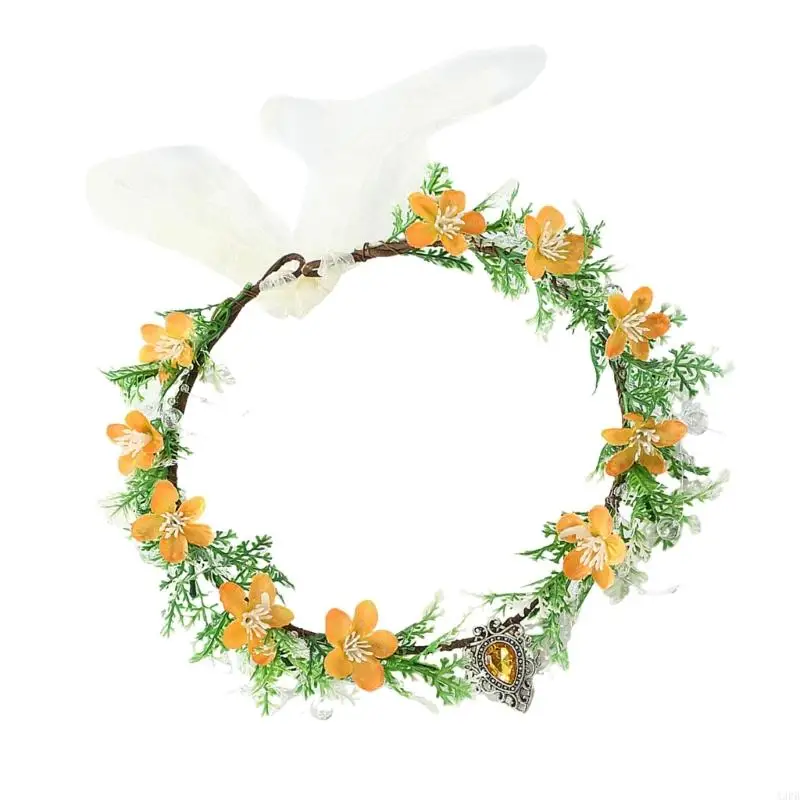 عصابات رأس من الزهور البلاستيكية المصنوعة من العشب البلاستيكي، زينة شعر مريحة للنساء والأطفال