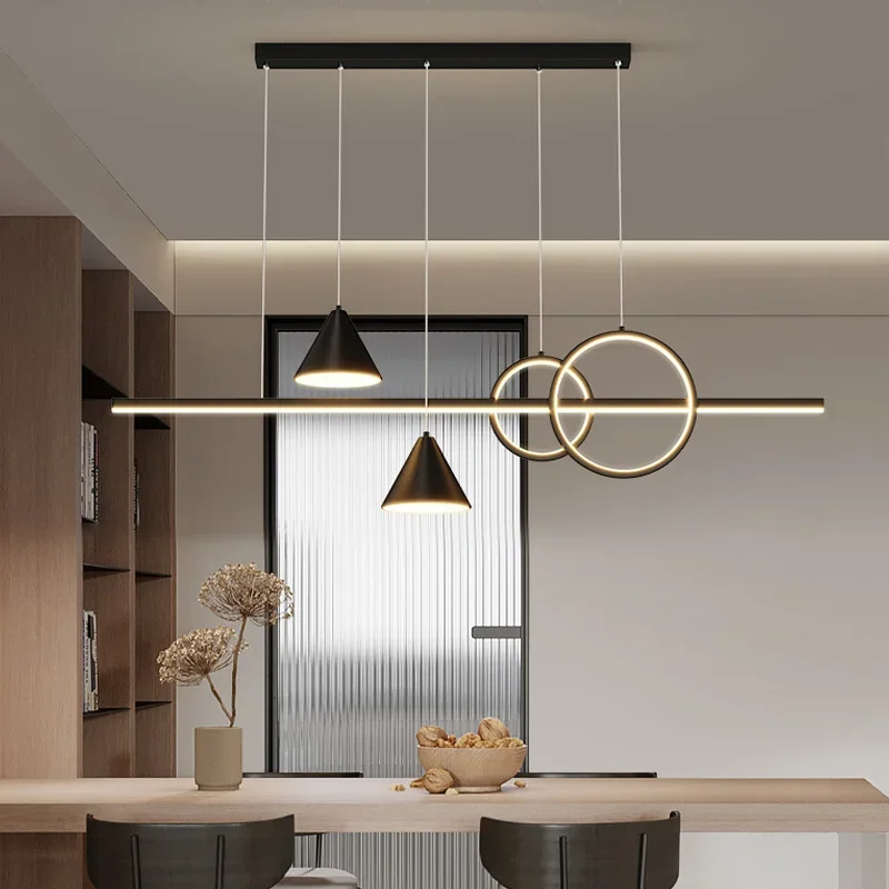 Lampadari moderni a LED per cucina Bar sala da pranzo soggiorno camera da letto nero bianco nordico illuminazione per interni lampada a sospensione a soffitto