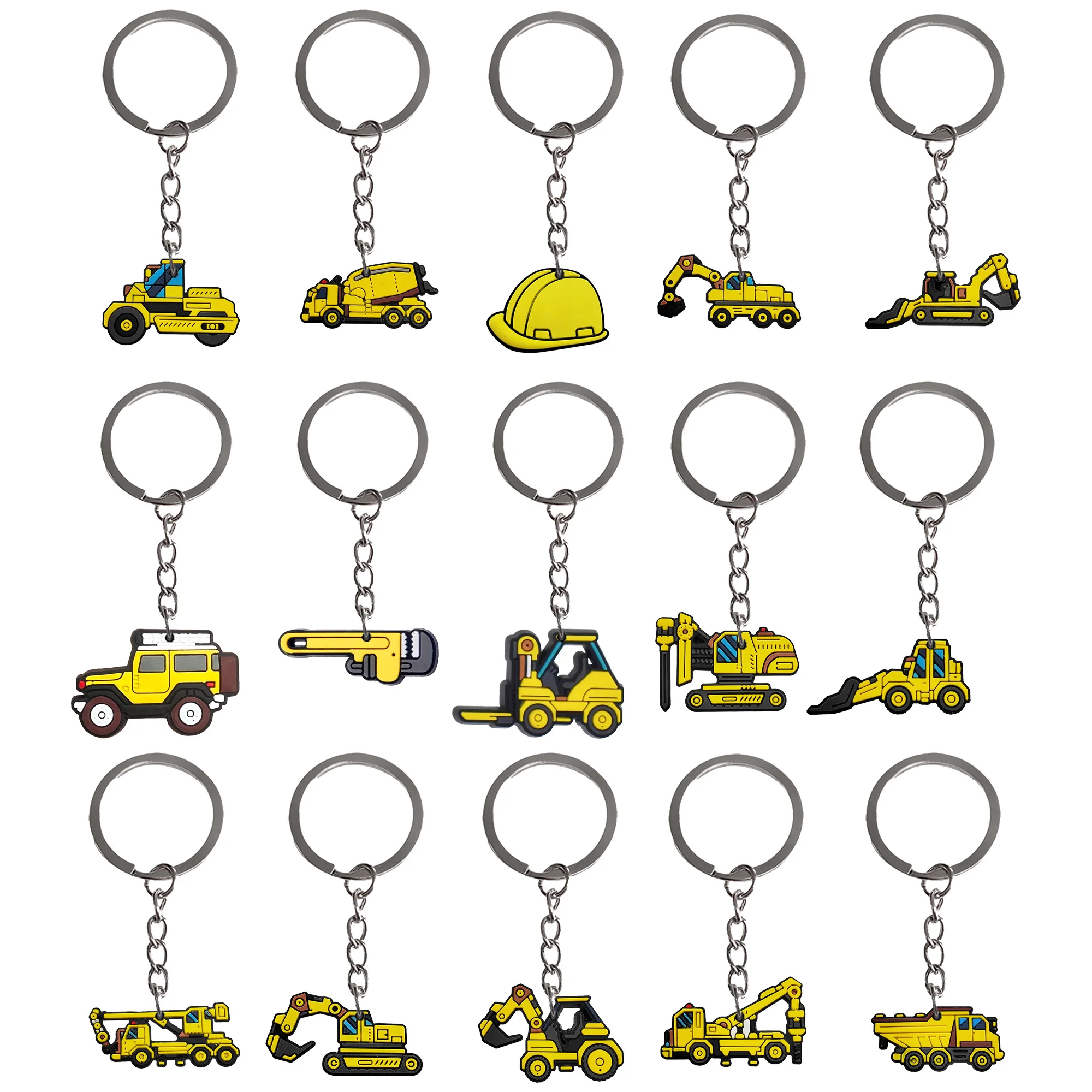 Heavy Equipment Key Ring - 1PCS Keychain Cartoon Engineering Vehicle Keyring