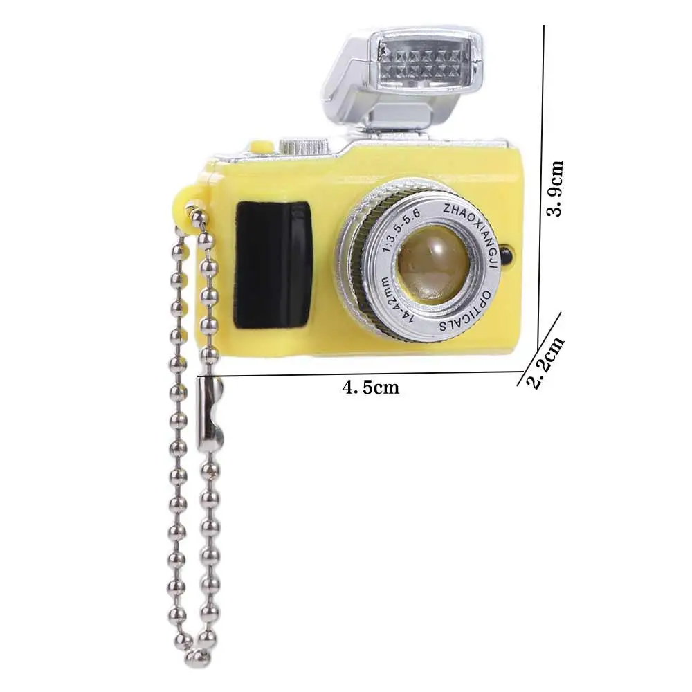 Led Camera Electric Luminous Key Chain With Sound Plastic Camera Car Key Ring Ins Electric Mini Camera Led Keychains Decoration