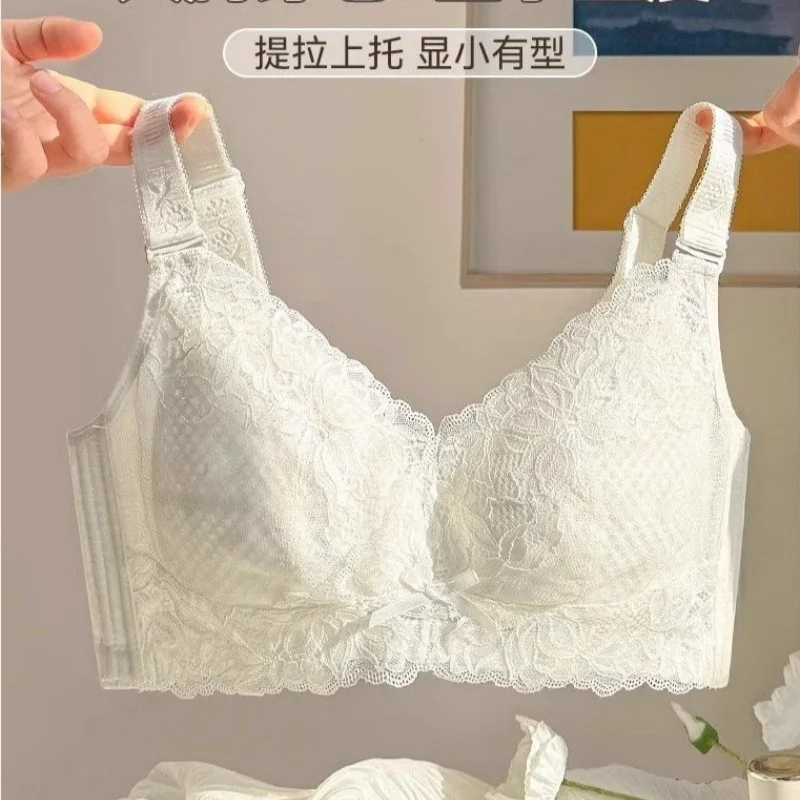 초박형 레이스 여름 새로운 통기성 브래지어, 대형 속옷, 여성용 모임 브래지어