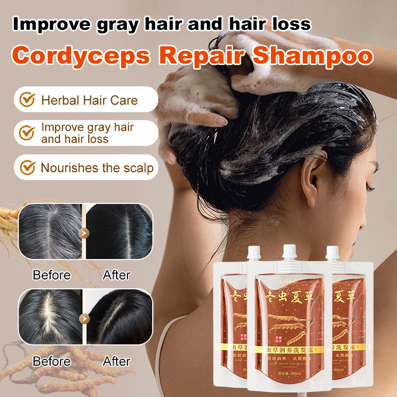 Cordyceps Sinensis Shampoo Pocket Hair Care Oil Control Fluffy Shampoo Repair Cordyceps Shampoo
