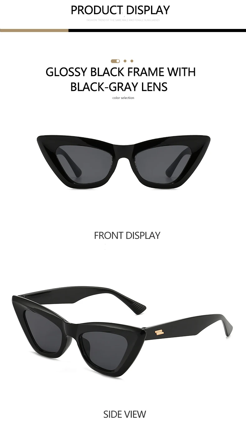 Neue Damen-Sonnenbrille mit Katzenohrenrahmen, prahlen Sie einen Vintage- und eleganten Stil. Die Katzenohr-Silhouette hilft, die Gesichtskonturen zu flachen 5262 – Detail 8