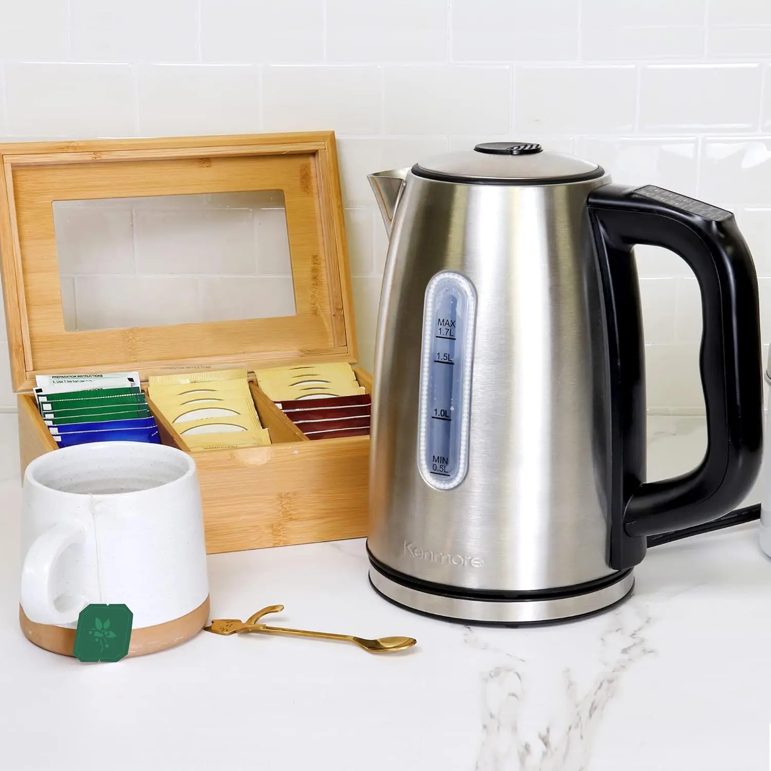 Cuisinart 1.7-Liter Stainless Steel Cordless Electric Kettle with 6 Preset Temperatures