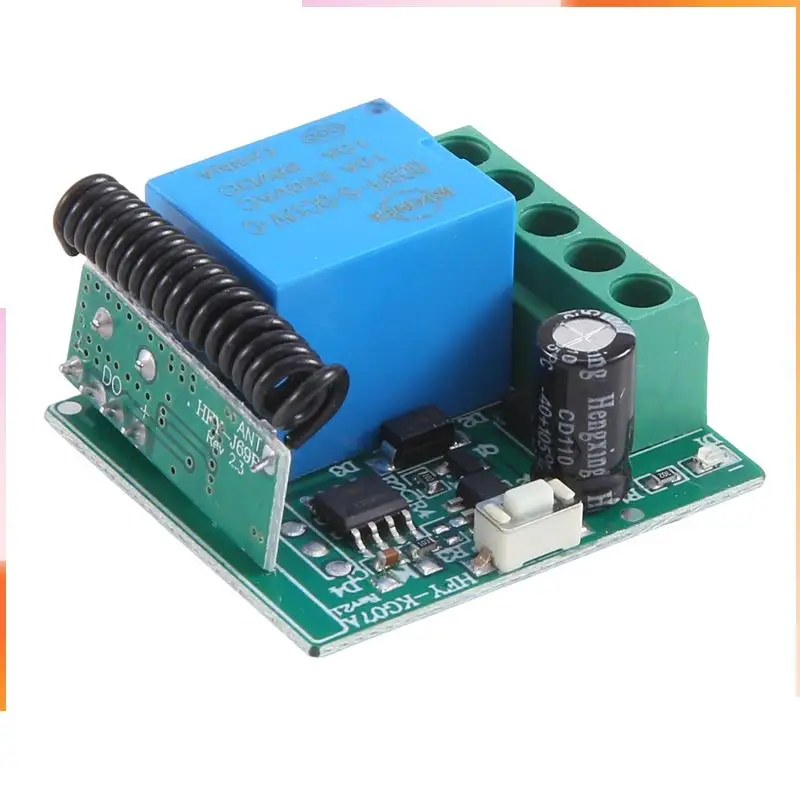 A92Z DC12V 27A 433MHZ 50M Sakelar Remote Control Kunci Elektronik Motor Pengendali Nirkabel Tunggal Remote Control