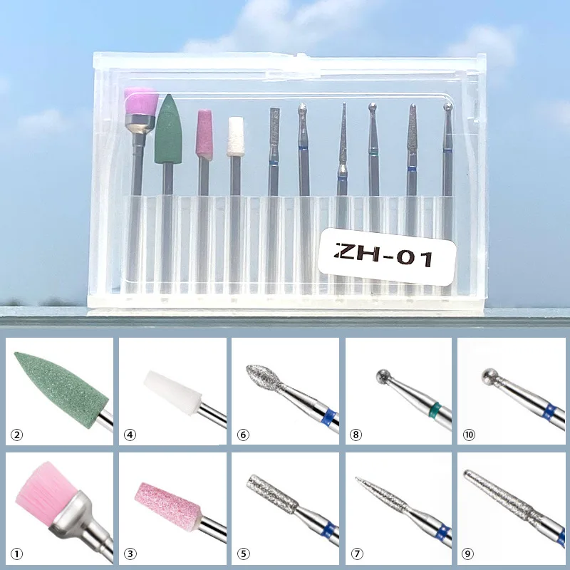 2026 Manicure Pre-processing Tool Kit Replacement Nail Polishing Bits Accessory for Electric Nail Drill Machine Tool