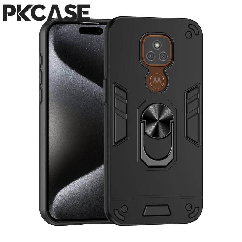 

PKCASE Ring Bracket Case For Motorola G04 G04S G73 G53 G23 G13 G82 G72 G42 G52 G32 G22 G45 G71S G41 G31 G60 G30 G20 G10 Cover