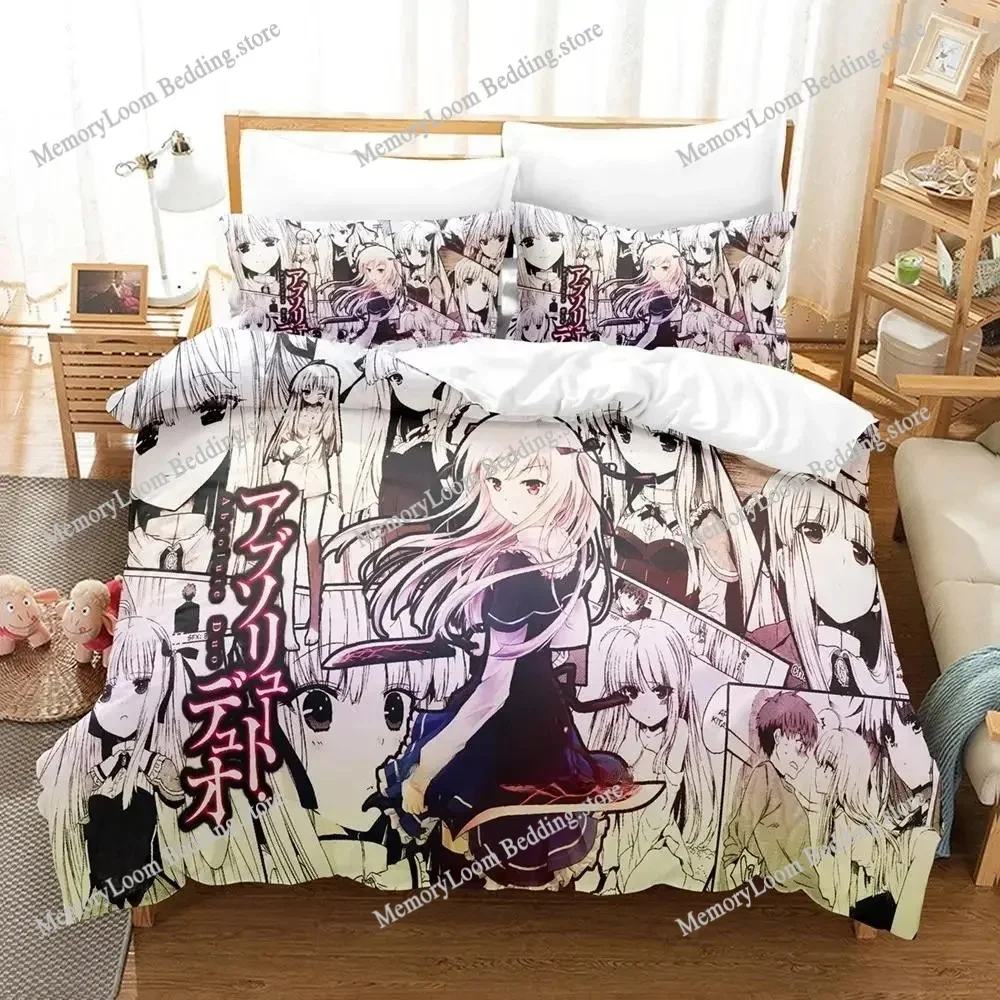 

Official 3D Anime Absolute Duo Duvet Cover Set with Pillowcases for King/Queen Size Beds, for Adults & Teen Fans Luxury Gift