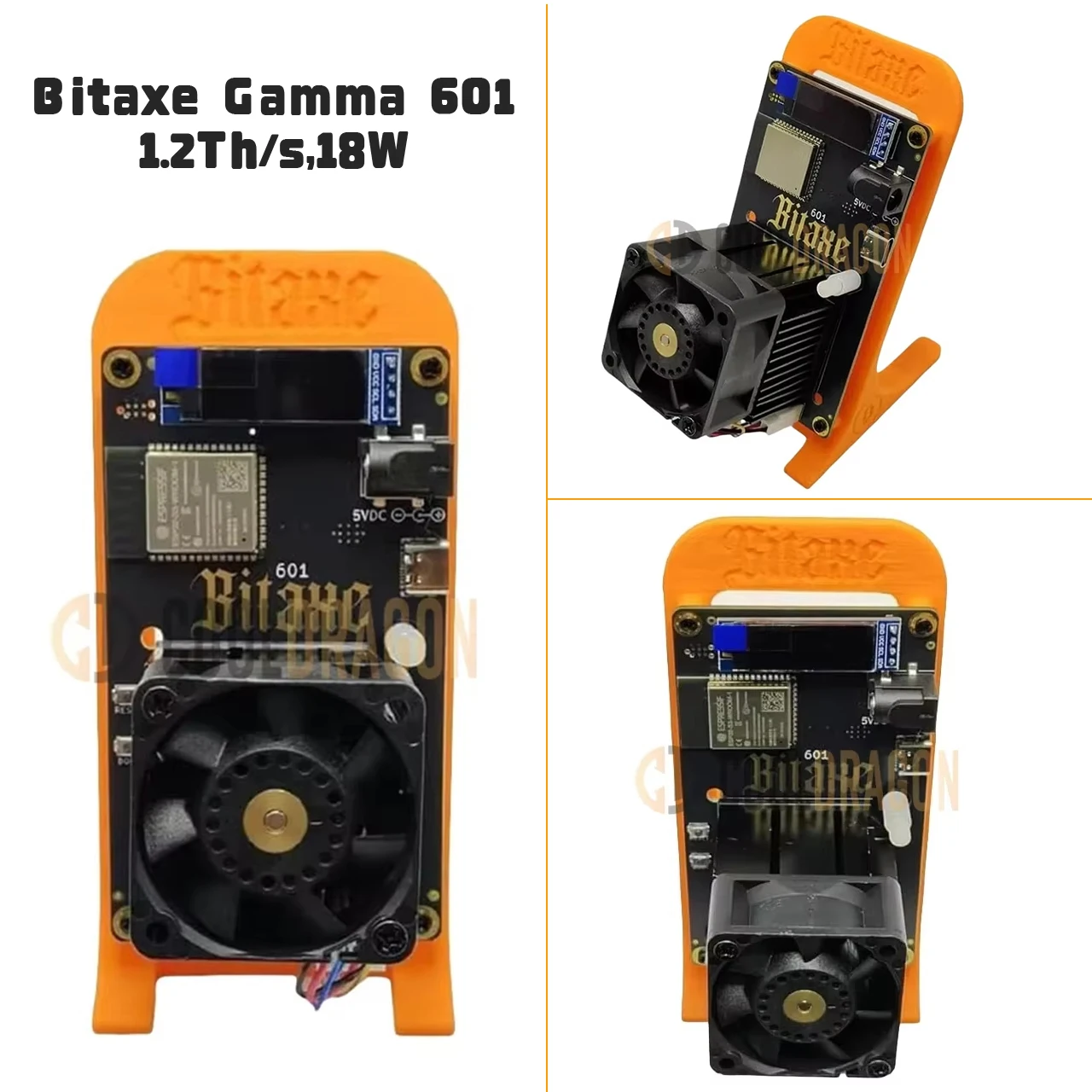 Asic Miner Bitaxe Nerdaxe Gamma 601 Bitcoin Miners 1.2Th/s Btc Mining Machine Krypto-Miner mit Netzteil