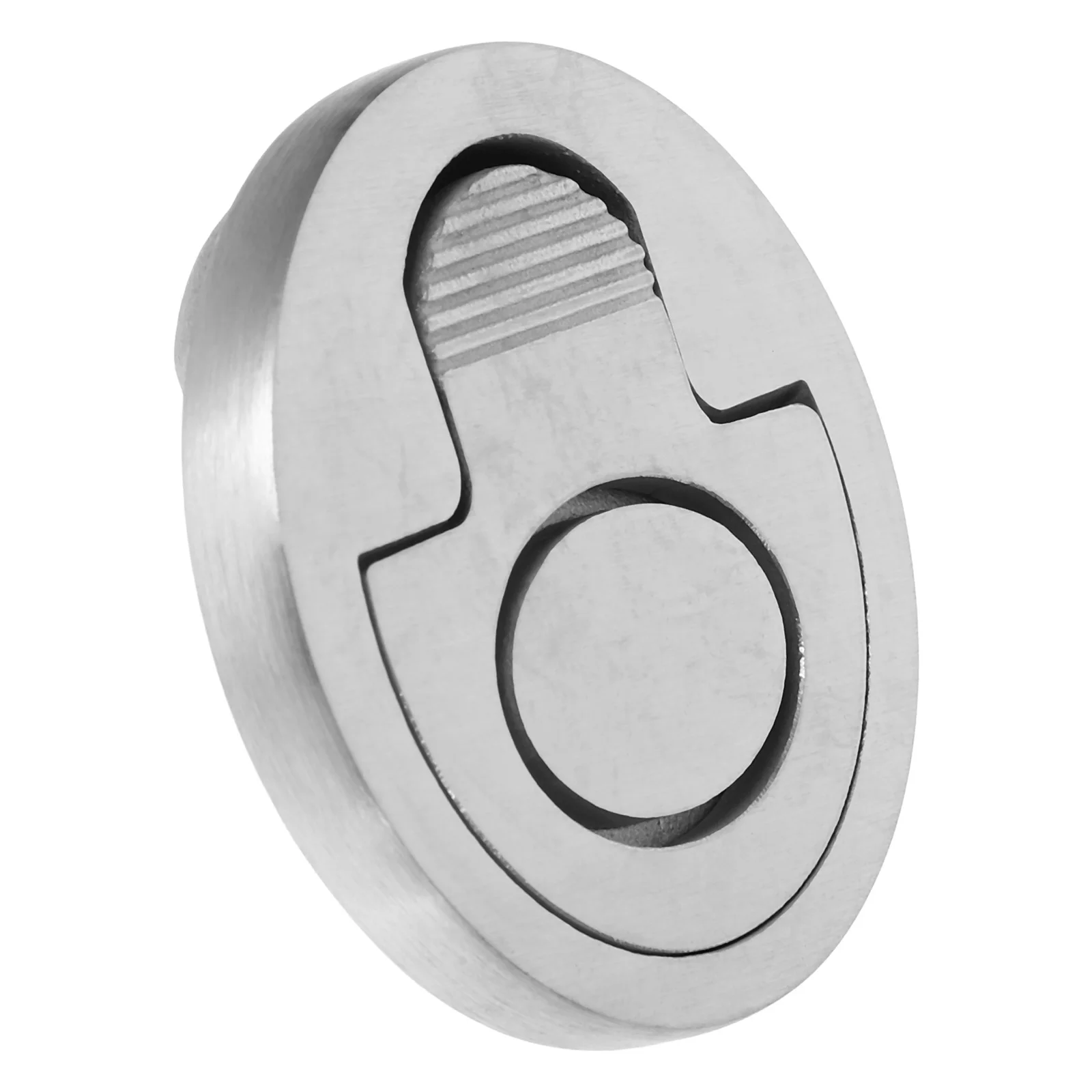 

Stainless Steel Round Pull Cabinet Handles 51x16mm Sandblasted Flush Mount Lift Latches for Kitchen Boat Hatch Decks