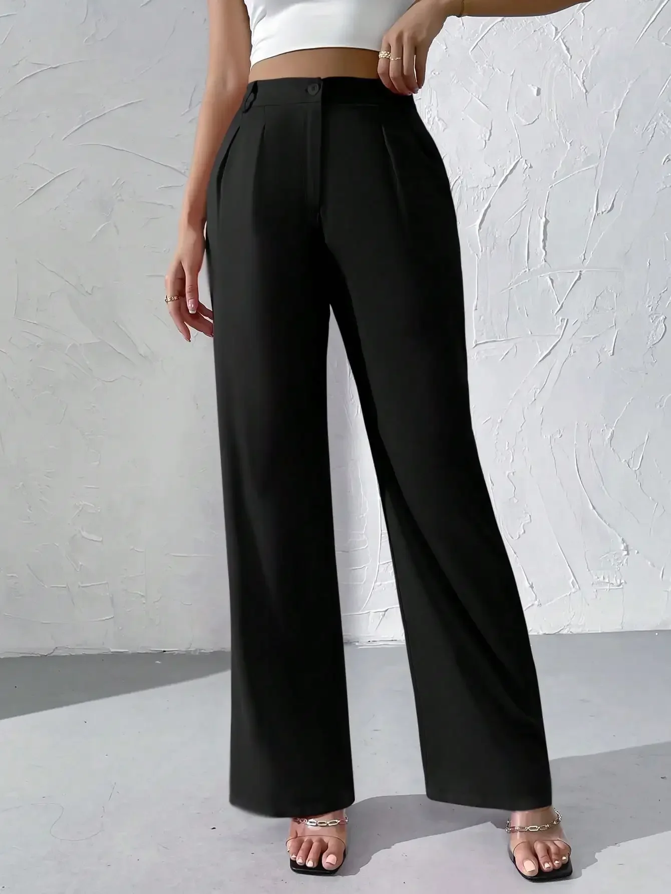 2024 New Fashion Design Women\'s Pants with Wide Legs and High Waist Design, Loose and Versatile, Available in Multiple Colors